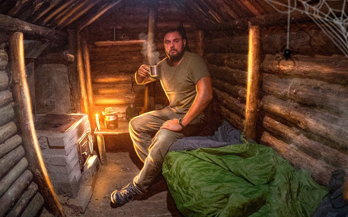 [图]【Life in the Wild】雷雨 森林 不说话 第一次去庇护所过夜