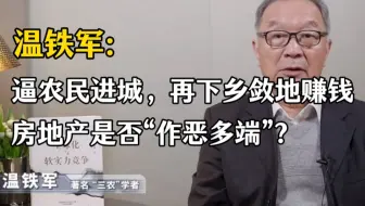 温铁军：逼农民进城，再下乡敛地赚钱，房地产是否“作恶多端”？
