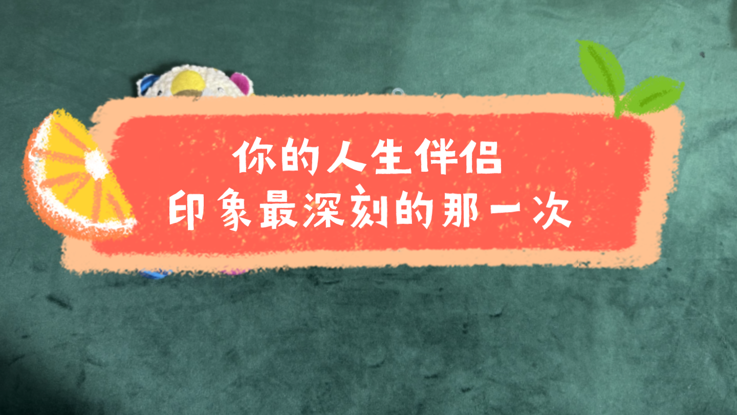 【有分组】你的人生伴侣印象最深刻的那一次(无时限)哔哩哔哩bilibili