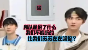 〔苏新皓＆左航〕两人同时瞪你，你要不要反思下？