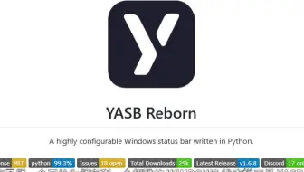 超酷Windows状态栏工具-YASB！