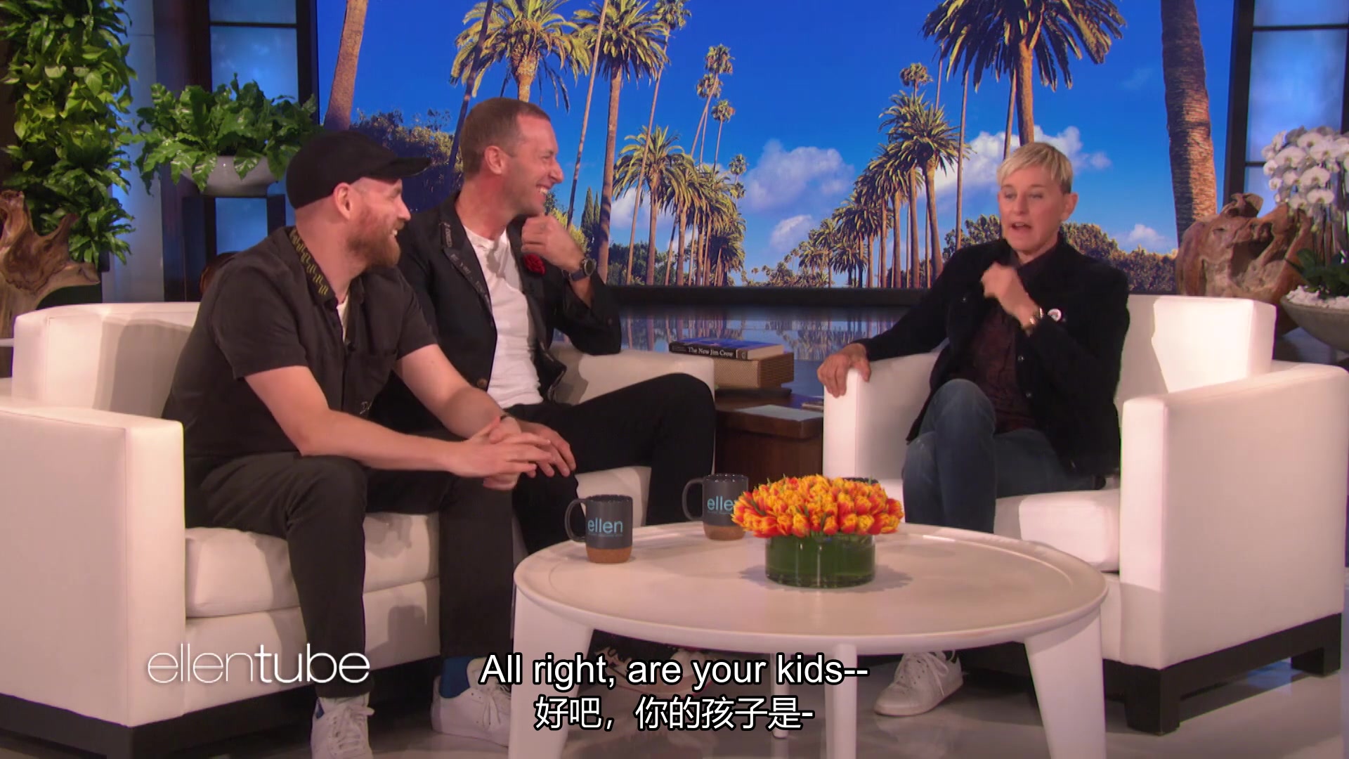 theellenshow#chris martin克里斯·馬汀 nearly embarrassed his