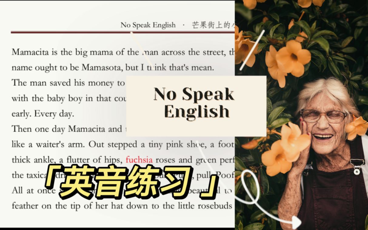 No Speak English|芒果街上的小屋|英音练习哔哩哔哩bilibili