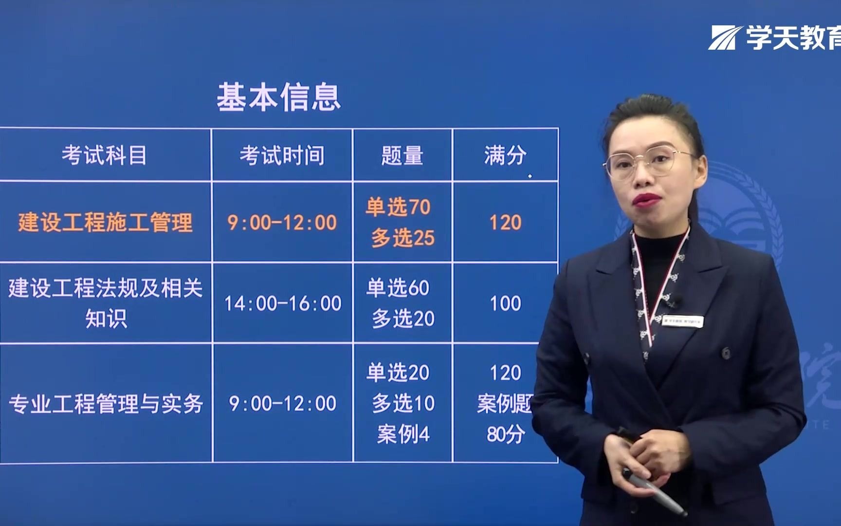 [图]2021年学天教育二建陈晨老师《建设工程施工管理》精讲班《施工方的项目管理》