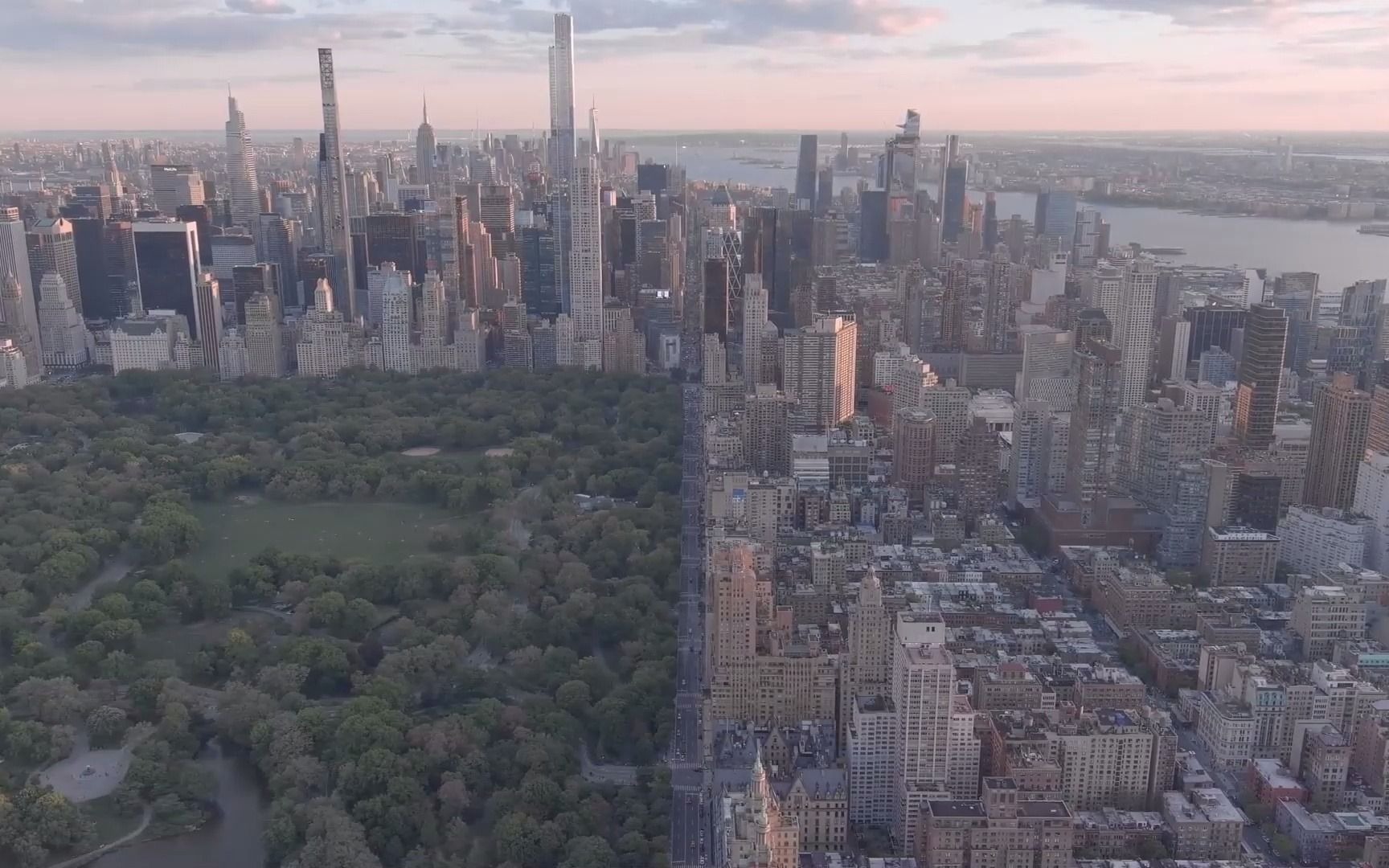 [图]【航拍美国】纽约中央公园天际线完美空拍！ Central Park NYC