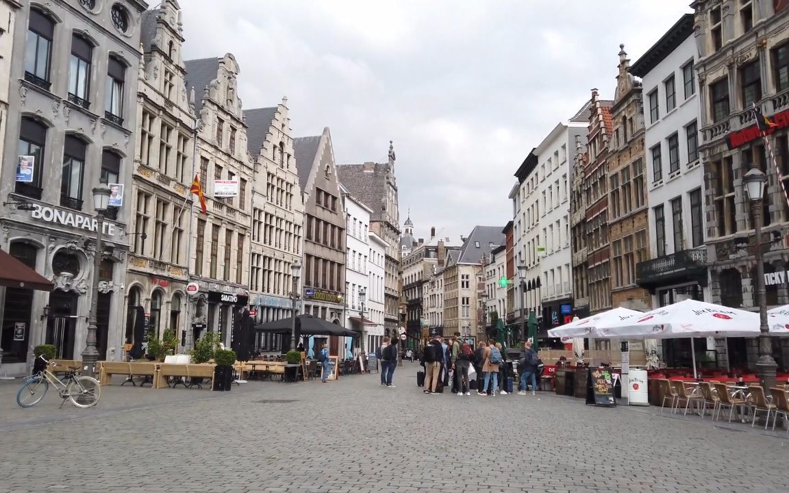 超清比利时漫步比利时城市安特卫普20195