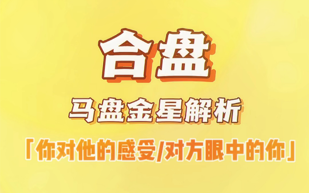 「合盘」马盘——金星双鱼哔哩哔哩bilibili