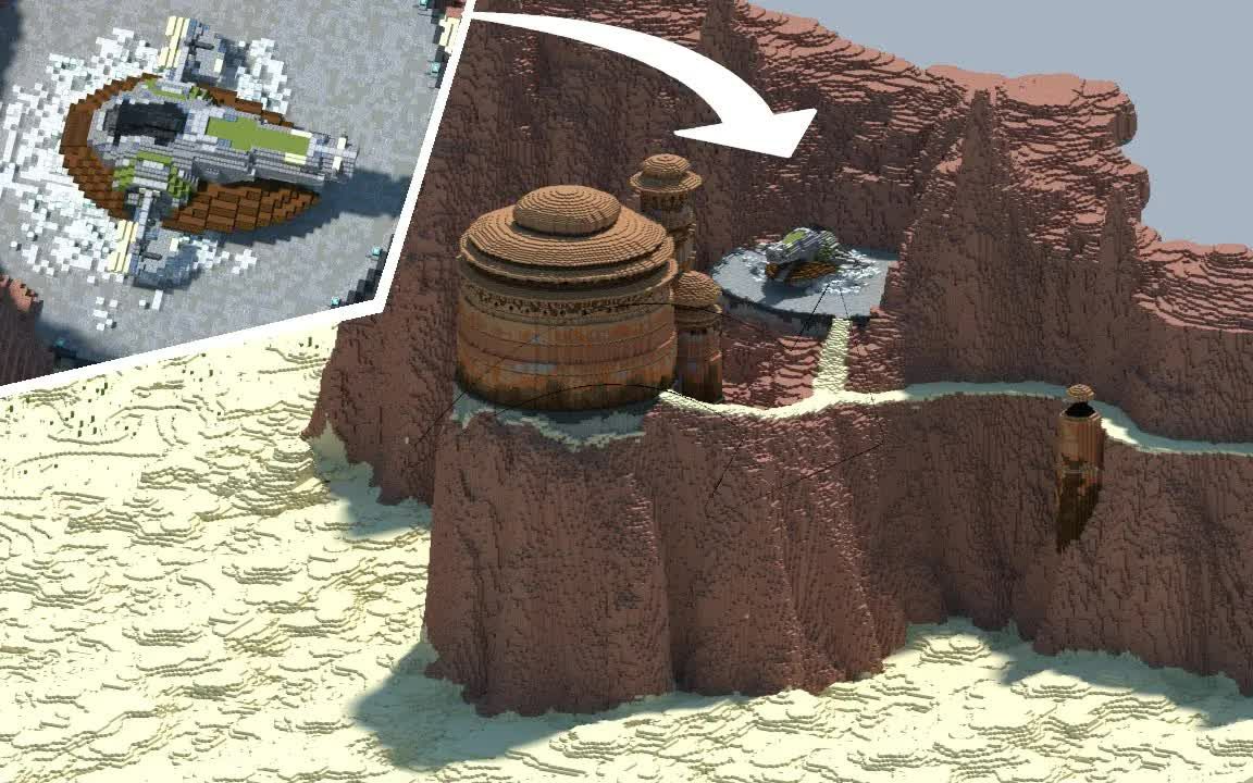 【minecraft延时摄影】赫特人贾巴的宫殿(星球大战) by timtenth