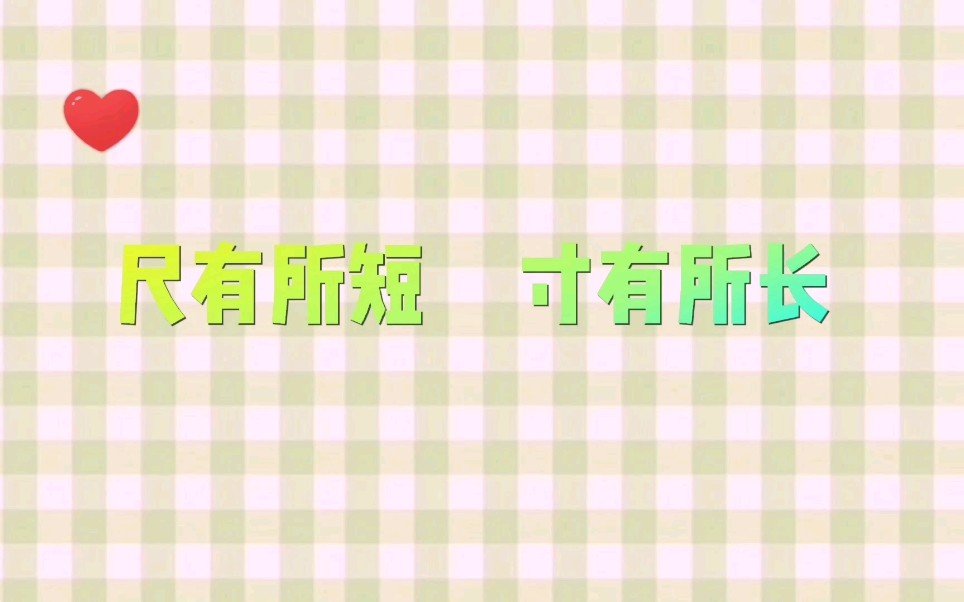 尺有所短 寸有所长哔哩哔哩bilibili