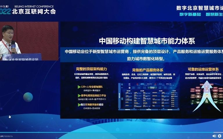 数字北京智慧城市论坛中国移动智慧城市能力介绍中移系统集成有限公司(雄安产业研究院)规划技术部李智强哔哩哔哩bilibili