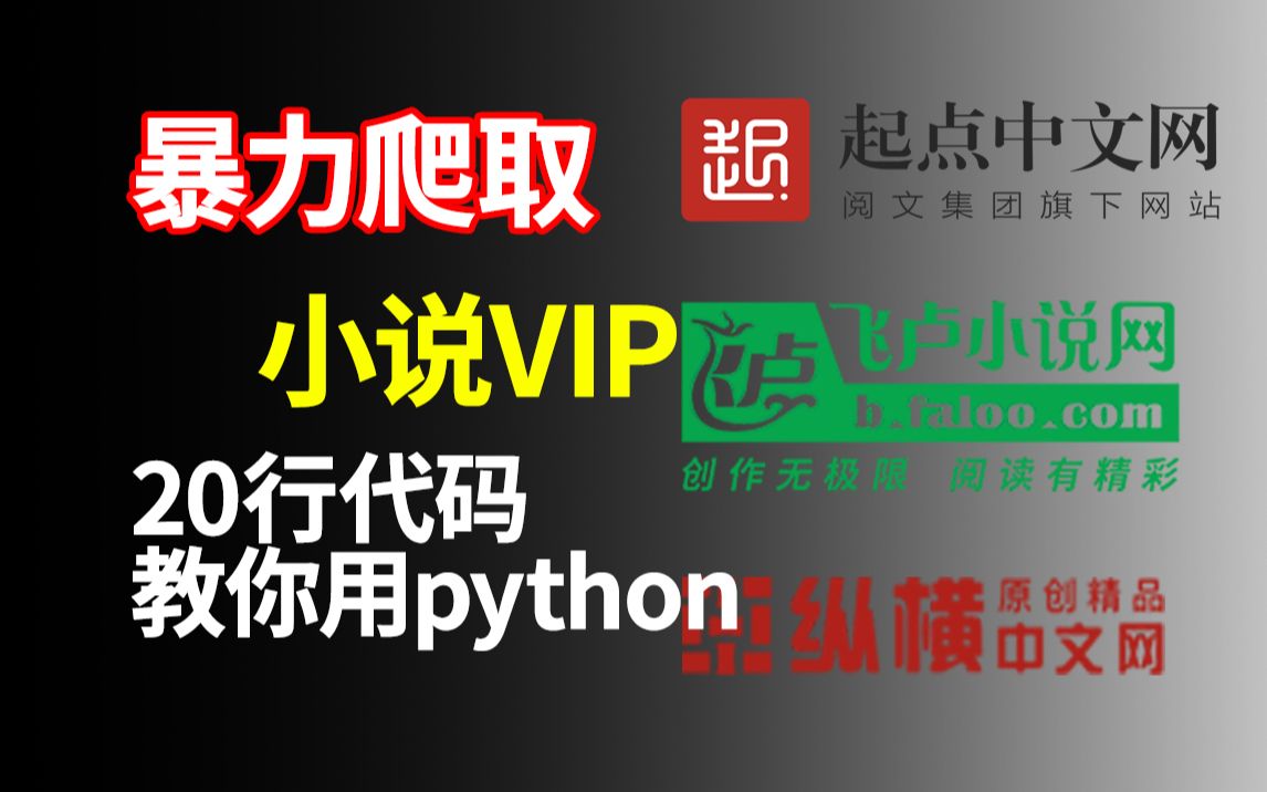 【Python爬虫】小说党福音!两分钟暴力爬取VIP小说,源码可分享,免费下载并保存为TXT文件,小学生也能学会(附源码)哔哩哔哩bilibili