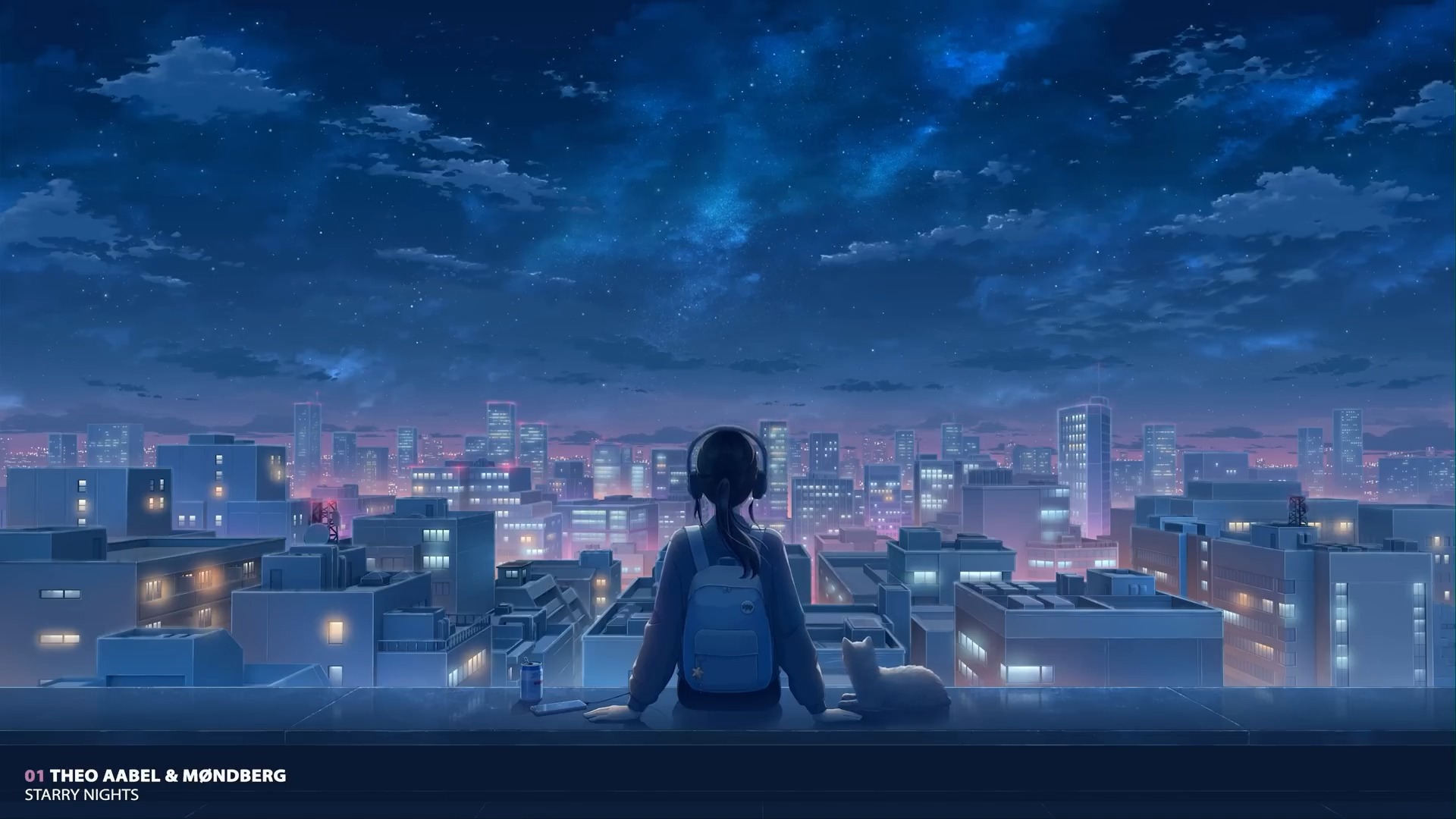 【playlist|lofi|chill|jazz】午夜时分,我爬上楼顶,俯瞰整个城市的