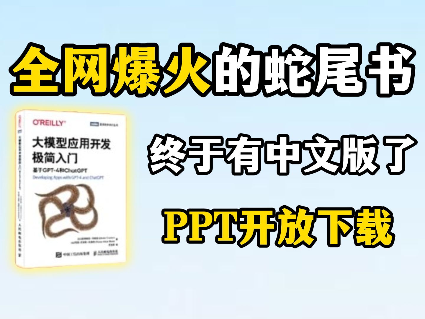 [图]火爆全网的蛇尾书，终于有中文版了！PDF开放下载！！强烈建议！所有想学习 AI大模型（LLM）的同学，都给我死磕！！！