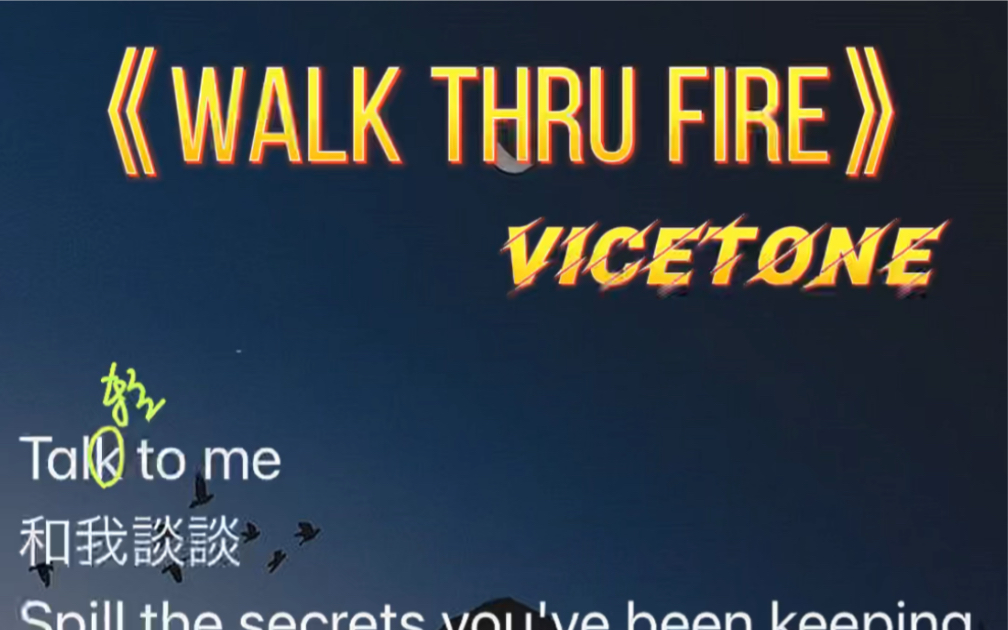 [图]Vicetone《Walk through fire》翻唱