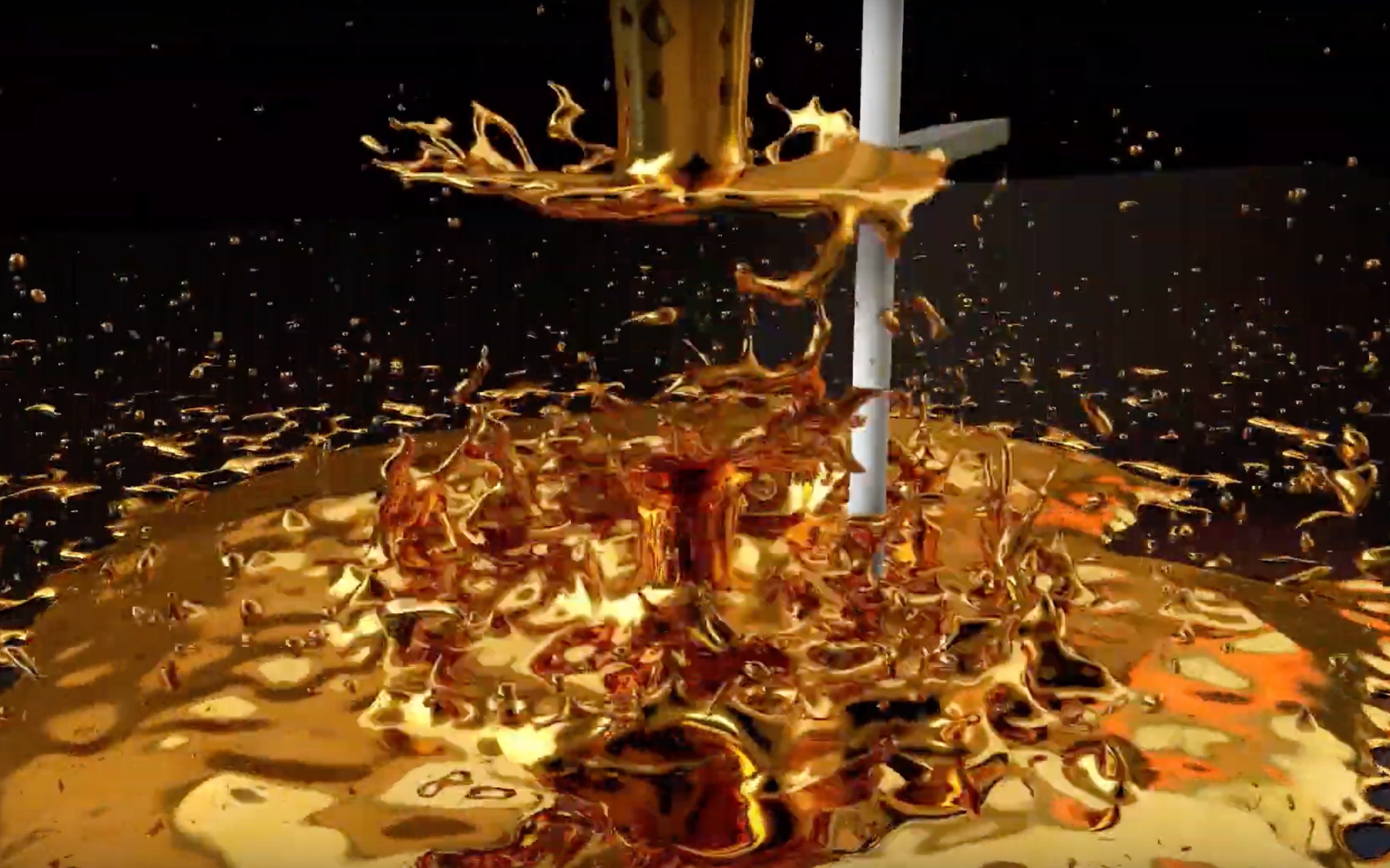 国外c4d教程c4d制作黄金液体飞溅动画教程