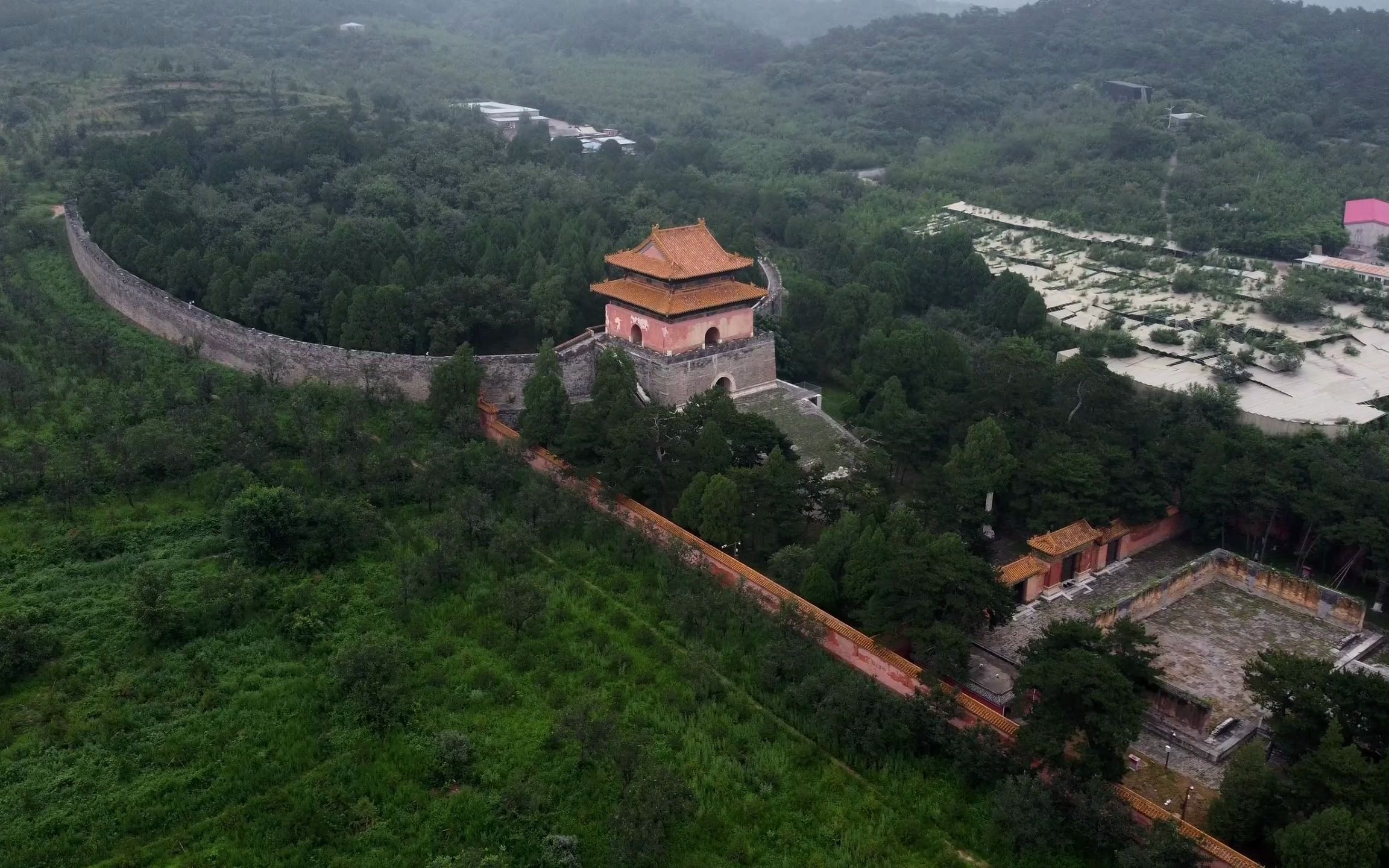 明十三陵鸟瞰图片