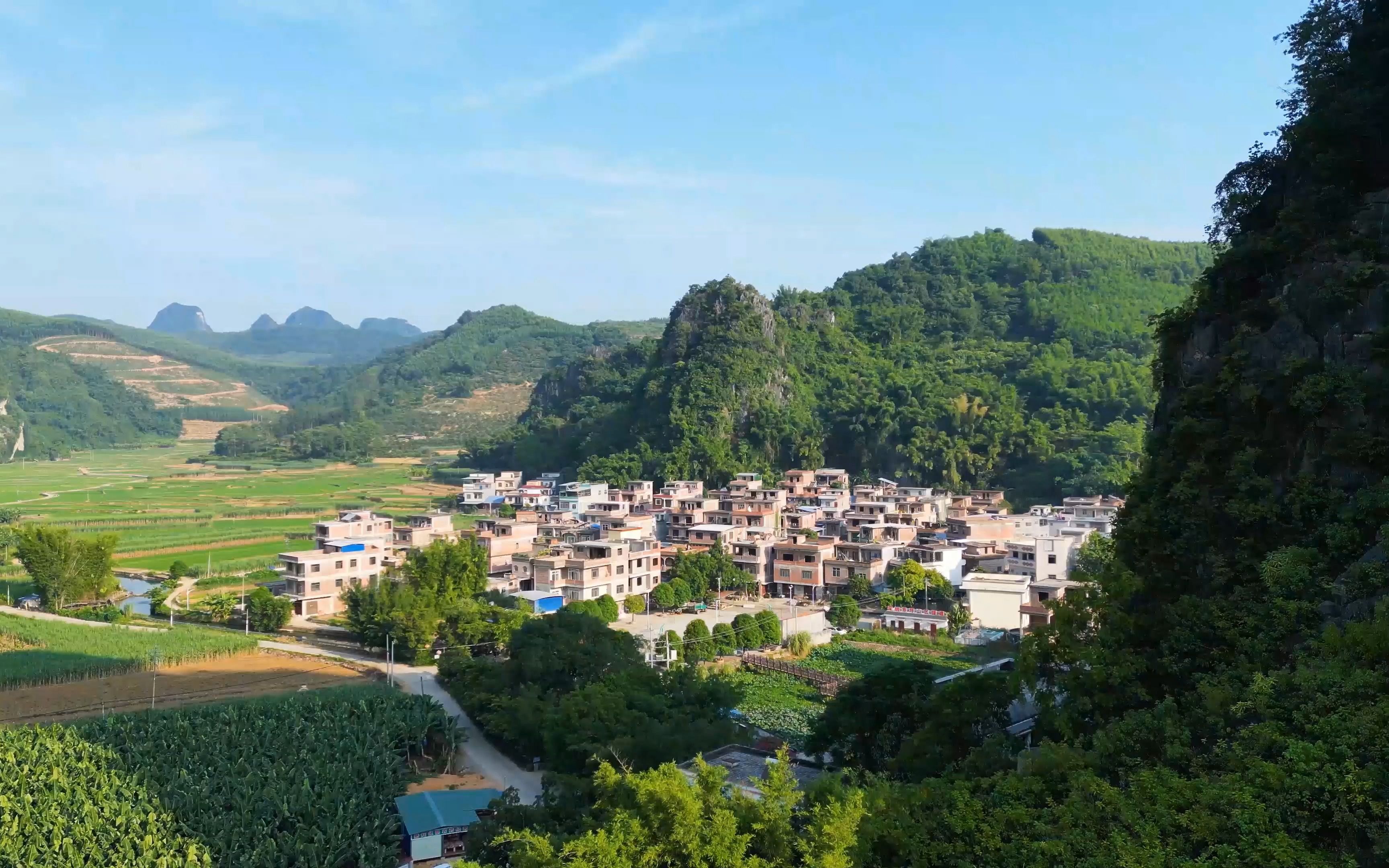 拍出家乡的美,航拍瑶乡田东作登新安,带您认识广西小山村!