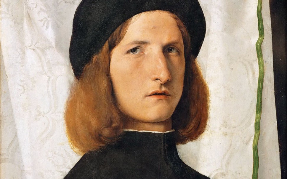 《白帷幕前的少年肖像》| lorenzo lotto (1606)【世界千幅名作欣赏】