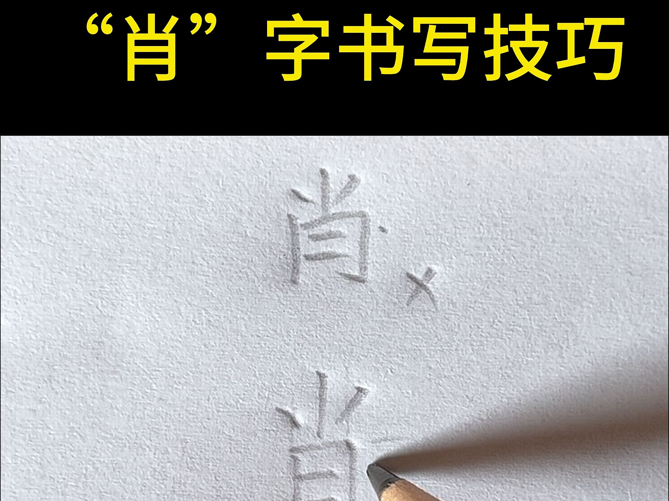 “肖”字书写技巧,教你轻松写好“肖”字.哔哩哔哩bilibili