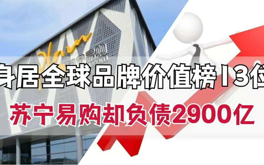 7年亏损68亿,国内品牌价值排行榜13位,苏宁负债已达2900亿!哔哩哔哩bilibili