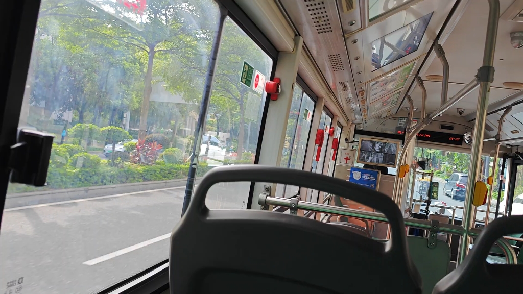 佛山公交319路中车teg6852bev02电磁录音