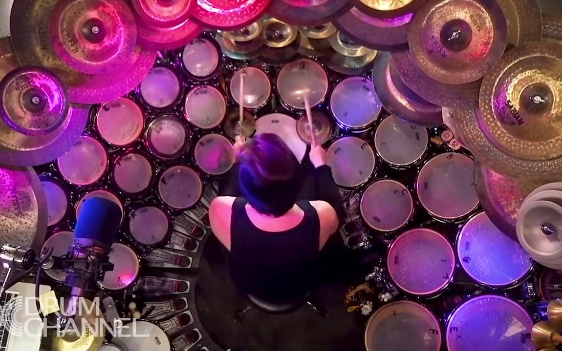 [图]【架子鼓】鼓皮上写了调？Terry Bozzio Reality Tour Drumset Performance