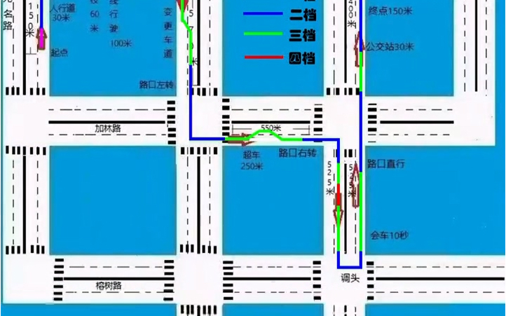 科目三123号线路图图片