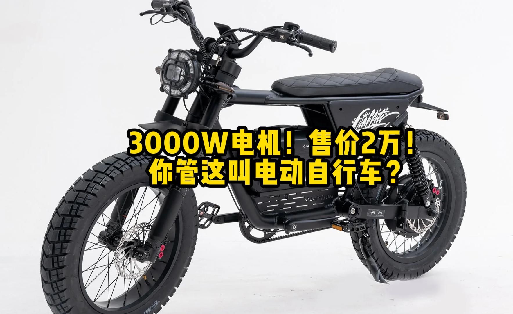 3000W电机!售价2万!你管这叫电动自行车?哔哩哔哩bilibili