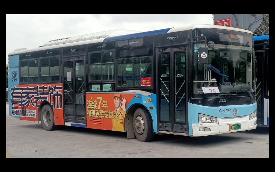 福州康驰新巴士25路公交车xml6105jevd0c1运行实录