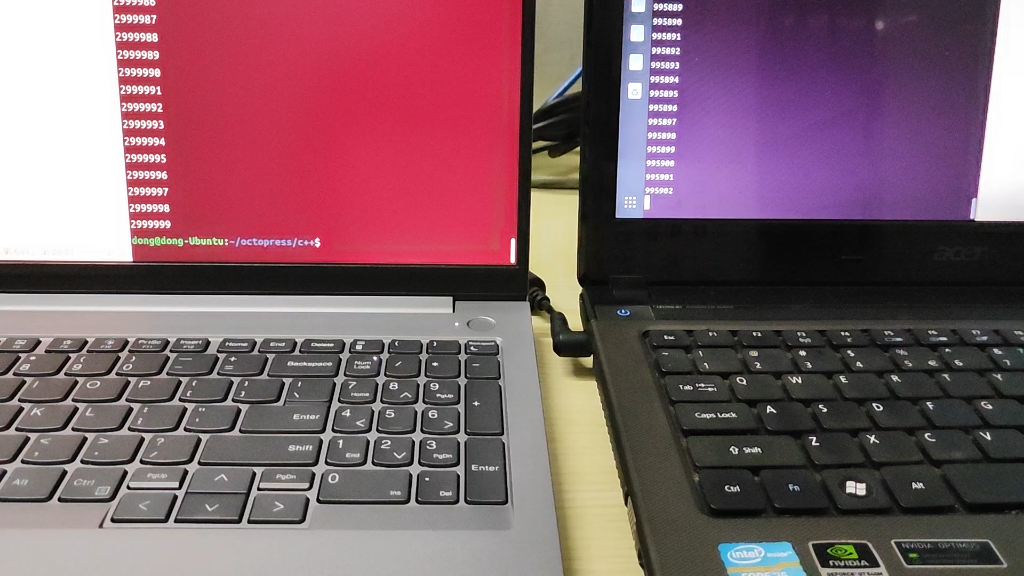 i513500H和i52450M的一个简陋的运算速度对比.Ubuntu22.04,C++哔哩哔哩bilibili