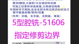 5型腔铣-51606指定修剪边界