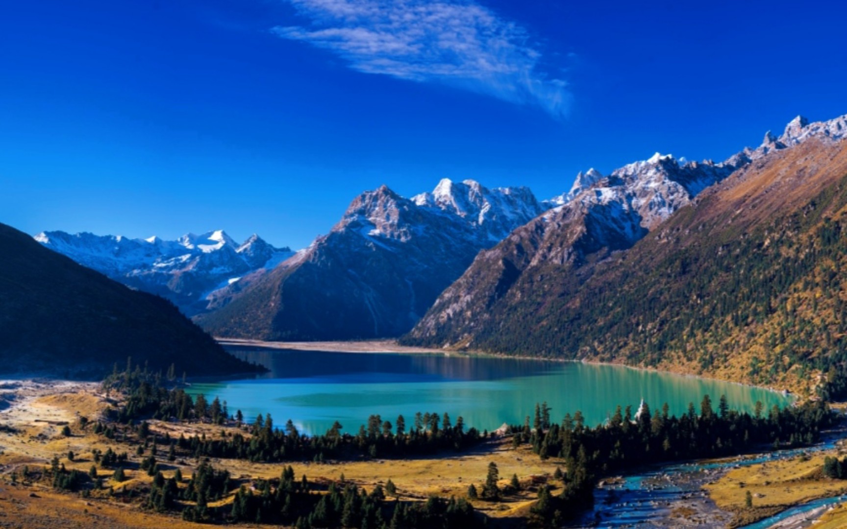 雀儿山下小秘境,高原圣湖玉隆拉措