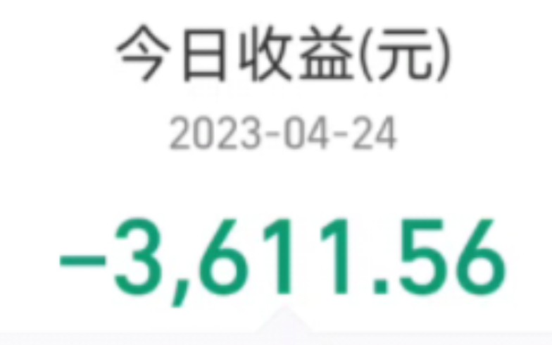 4.24亏损3611,市场躁动,我没动哔哩哔哩bilibili