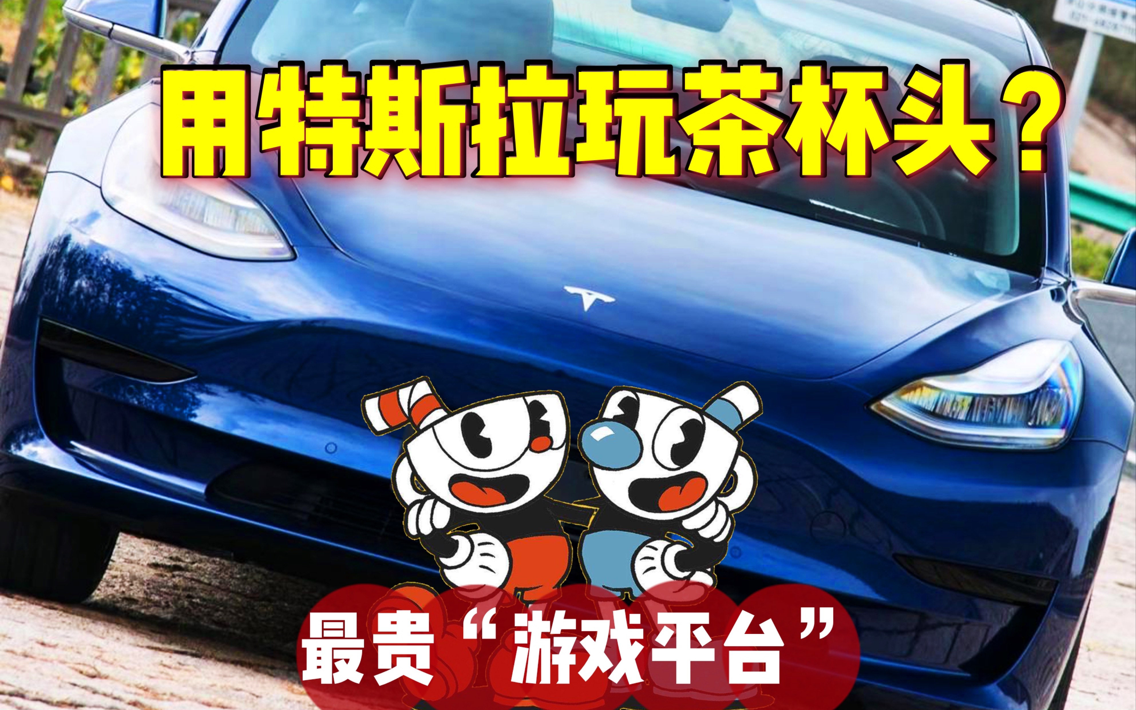 【潮玩】用特斯拉玩茶杯头?用方向盘玩沙滩赛车?Tesla Model 3——2021年最贵最酷的电子游戏平台!哔哩哔哩bilibili