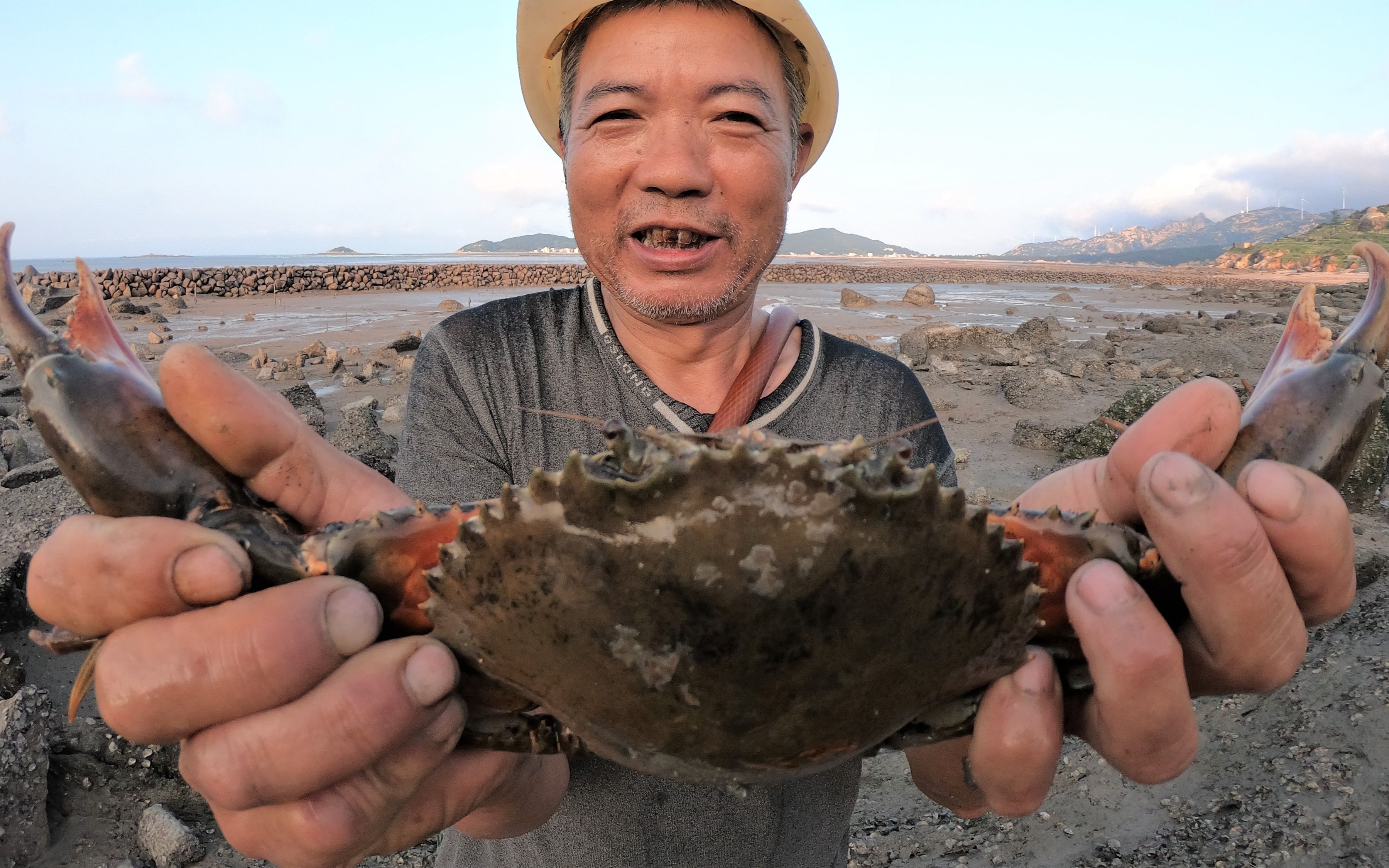 渔农泰叔赶海图片