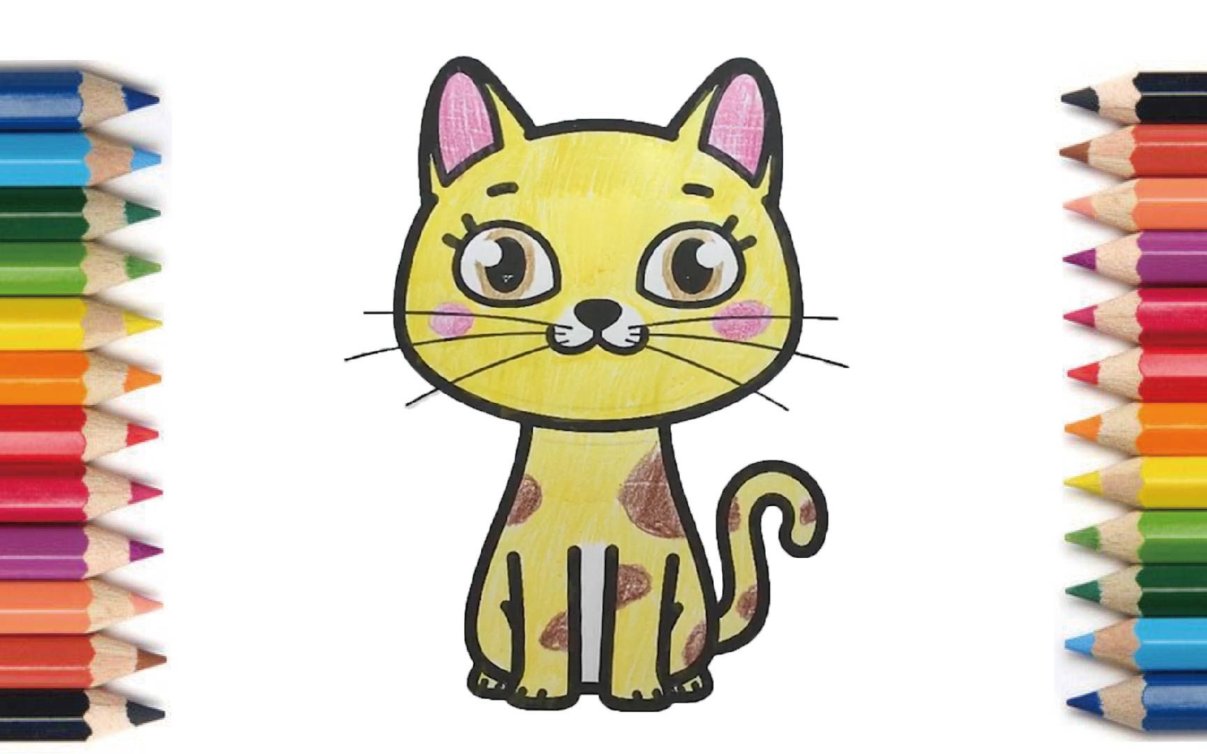 【drawing】cat kitty【描き】ねこ 【画画】猫咪 #coloring 1229