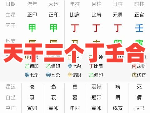 天干三个丁壬合的八字!哔哩哔哩bilibili