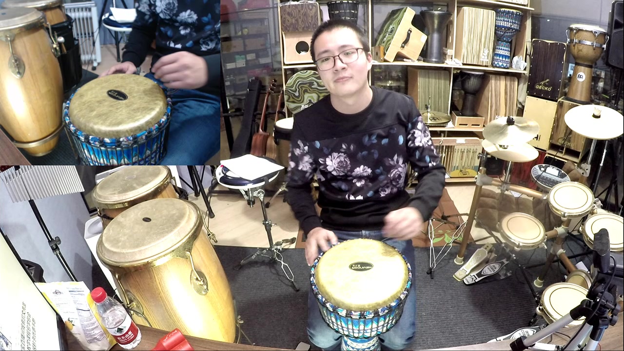 凯文先生《天亮以前说再见》非洲鼓箱鼓卡宏鼓丽江手鼓演奏