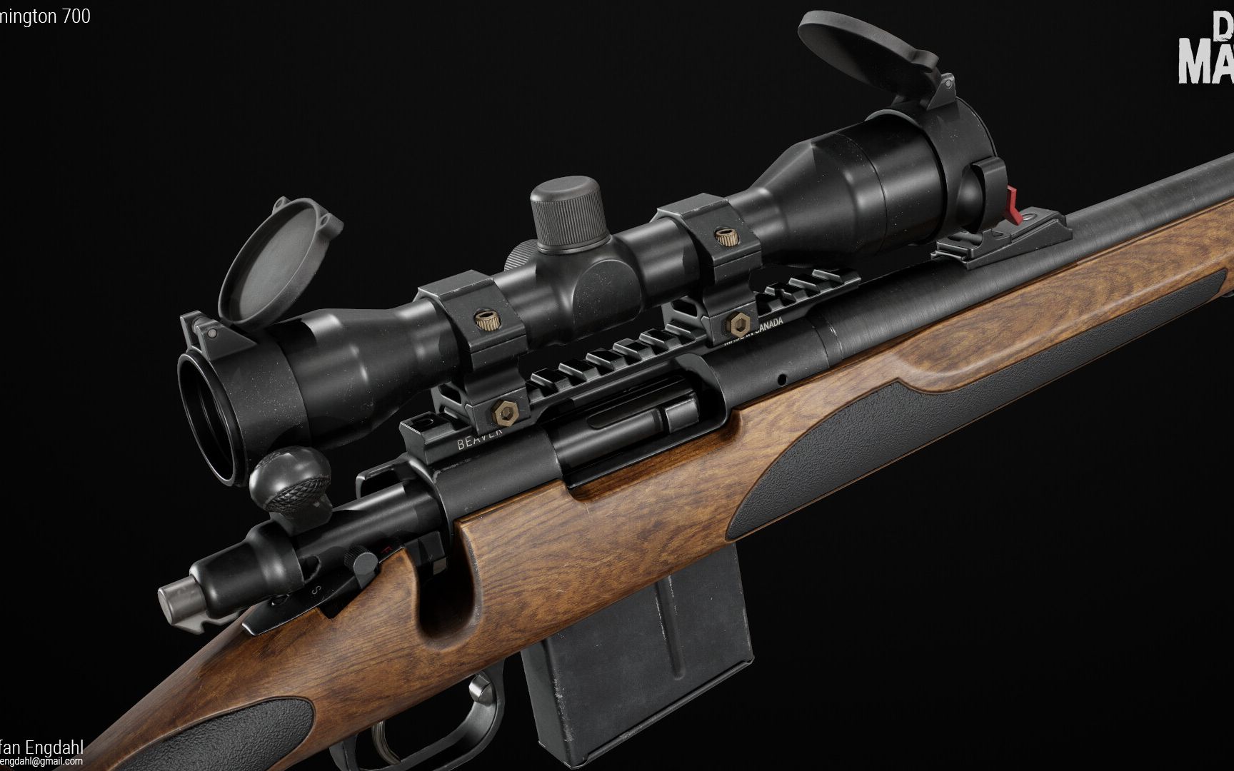 【3dmax建模】次世代武器-狙击枪制作,从模型布线到sp材质完整讲解