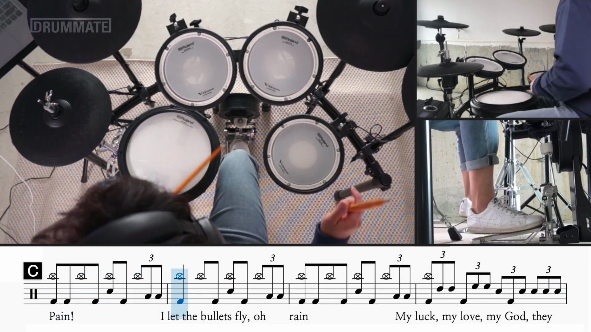 『架子鼓 动态鼓谱』believer - imagine dragons (★★★☆☆)pop