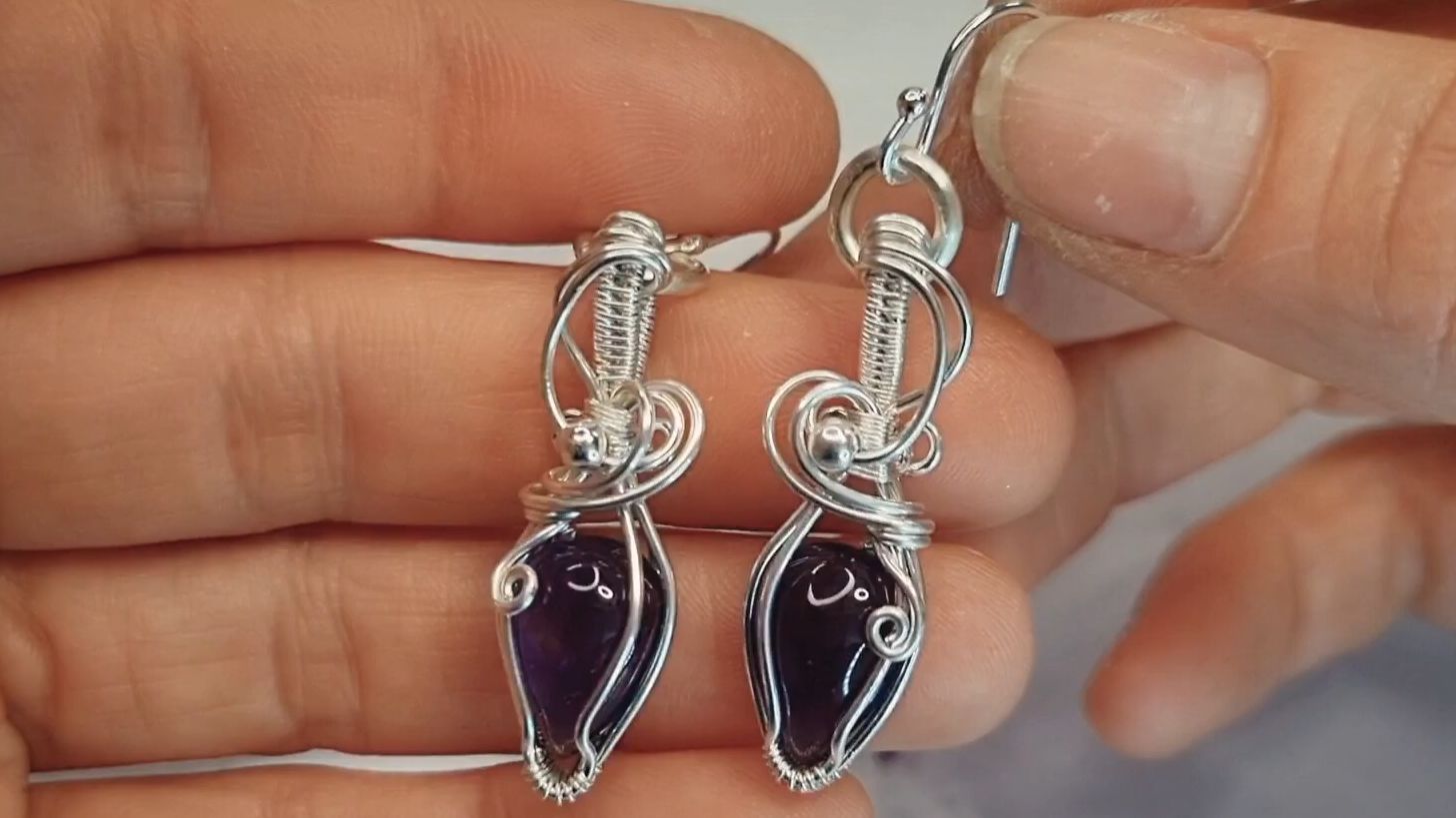 【kelly jones jewellery】 耳坠金属缠绕绕线制作教程058