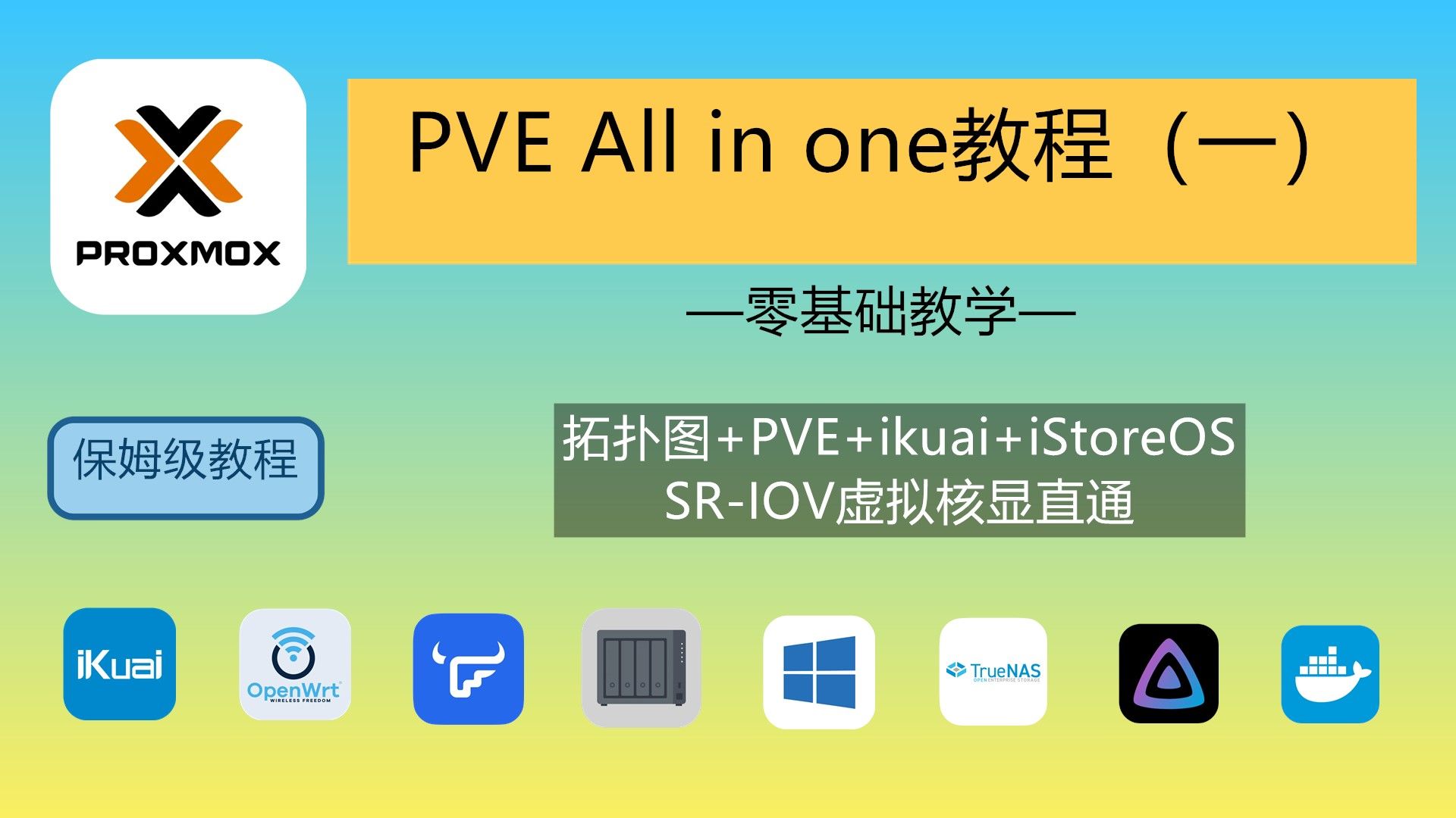 PVE all in one保姆级教程(一):网络拓扑图+PVE+iKuai+iStoreOS, 核显SRIOV哔哩哔哩bilibili