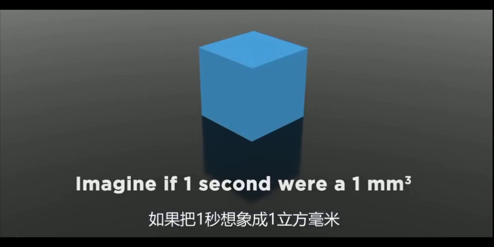 如果把一秒想象成一立方毫米,那么其他时间有多大?哔哩哔哩bilibili