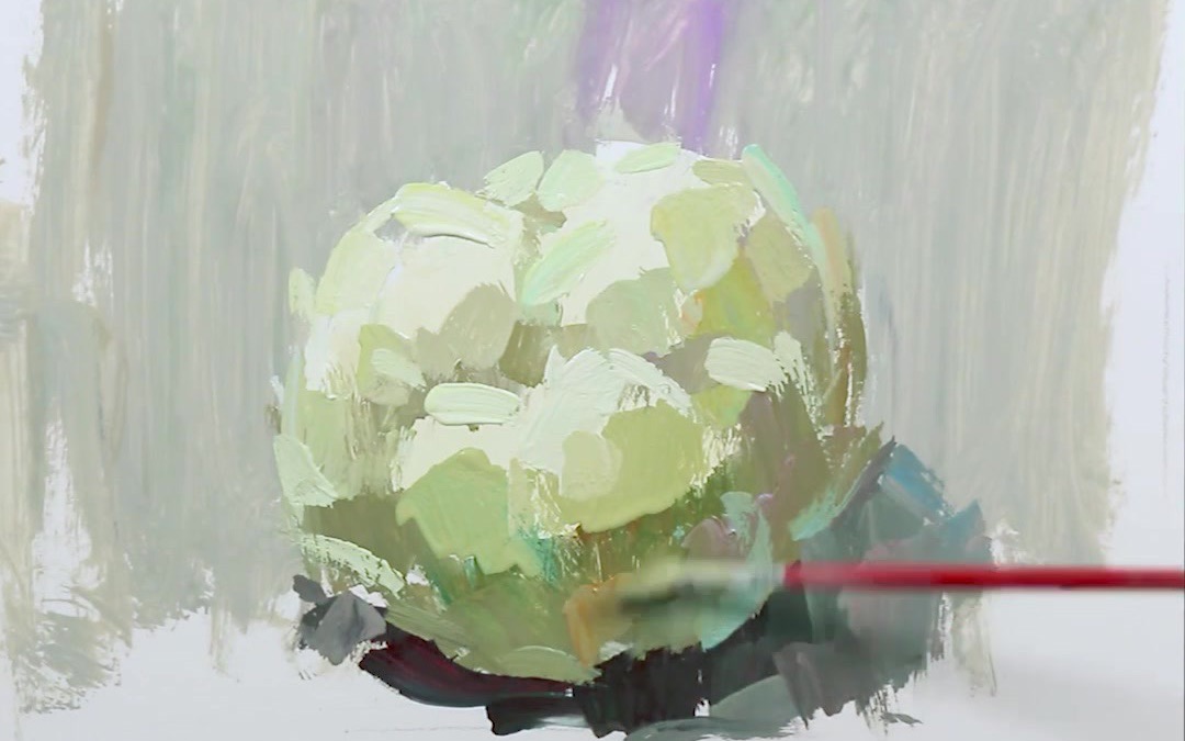 震惊!【色彩静物】三分钟教你画花菜,轻松拿高分,第二集