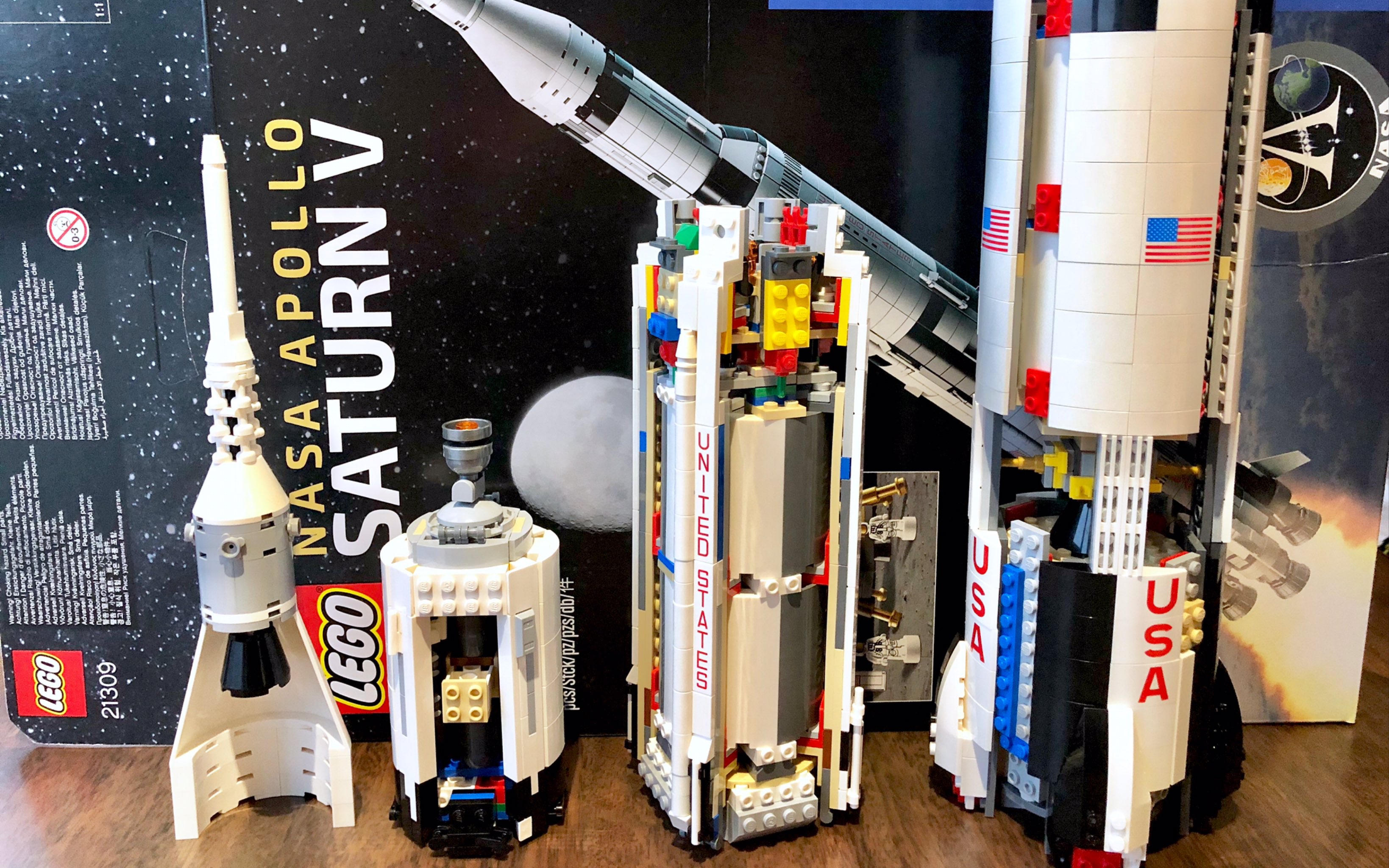 【乐高lego】阿波罗土星五号登月火箭 nasa apollo saturn v 21309 拼