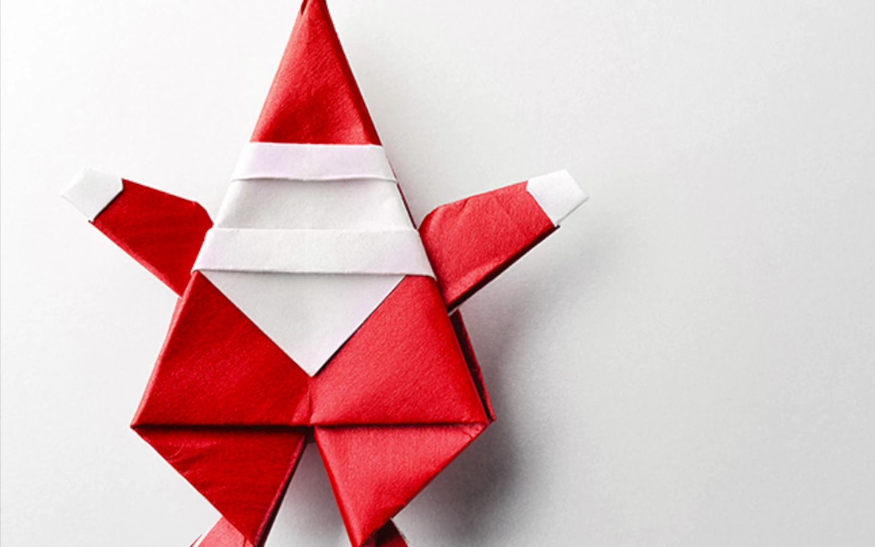 简单的圣诞老人折纸图片