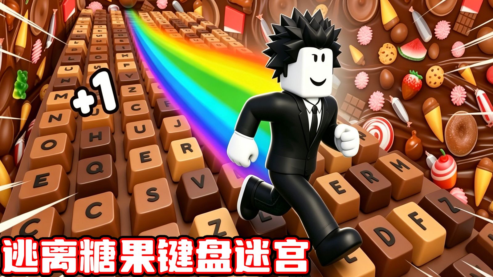 我要逃出更危险的糖果键盘迷宫！ROBLOX