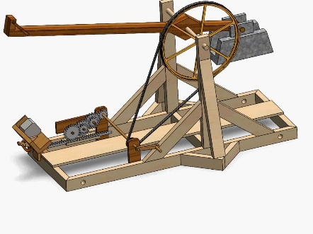 古代投石机 动画仿真##三维机械动画 #专业的事交给专业的人来做更