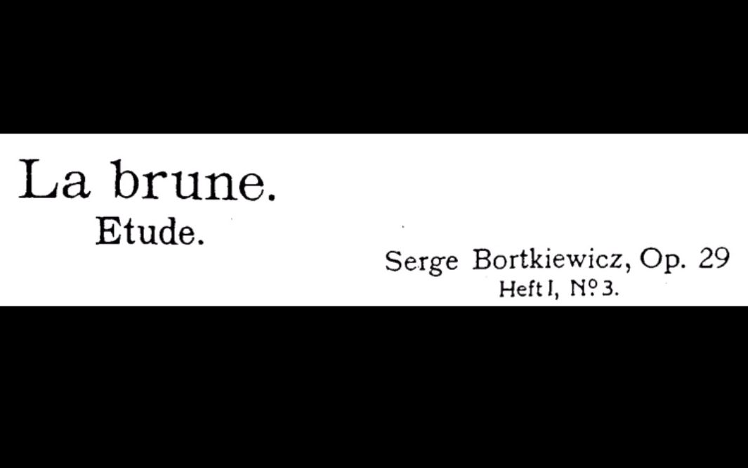 [图]【卡萨利斯】波特凯维茨练习曲Bortkiewicz Etude Op.29, No.3-Cyprien Katsaris