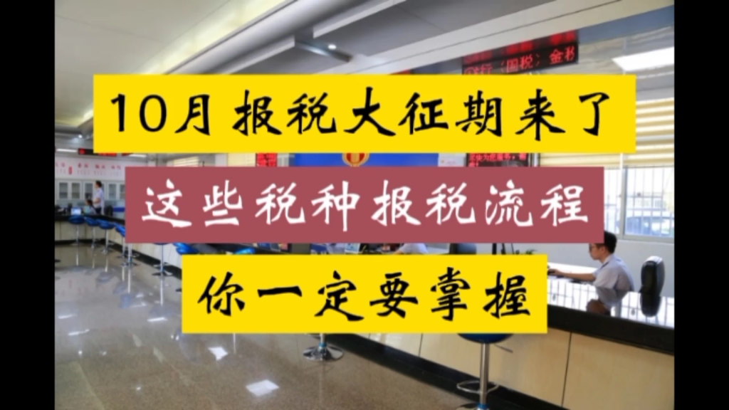 10月报税大征期来了!这些税种的报税流程,你一定要掌握!哔哩哔哩bilibili